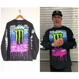 Rare Monster Hoonigan t shirt Small Limited Edition Ken Block Tire Slayer Race